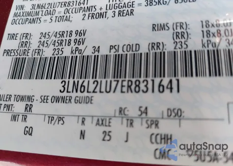 2014 Lincoln Mkz Hybrid из США, поврежденный, VIN 3LN6L2LU7ER831641